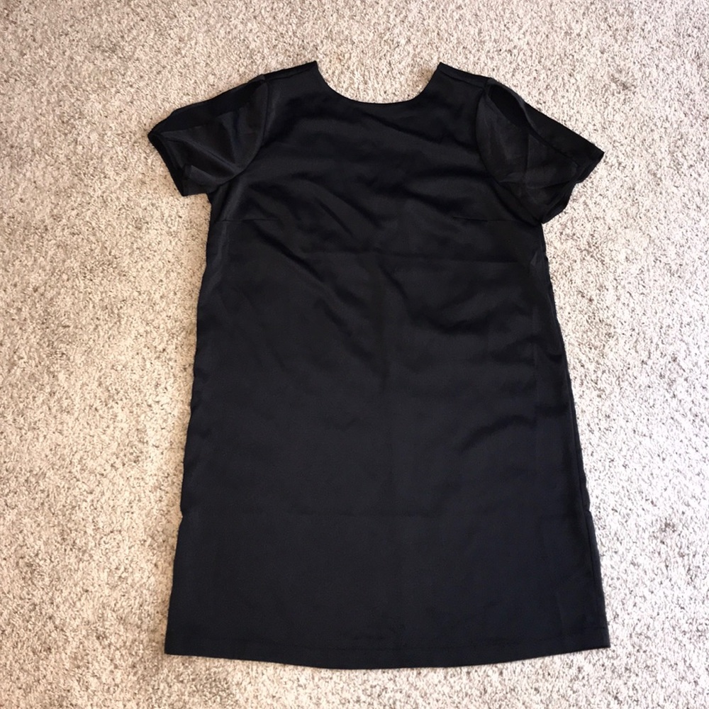 Black Shift Dress with back and sleeve detail